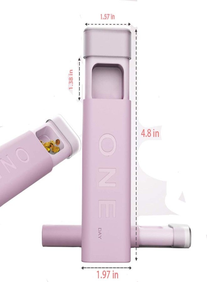 VINI Travel Pill Organizer 3 Times a Day Pill Box Organizer for Pills Vitamin Fish Oil Supplements, Matte Surface, Sealed and Waterproof (Pink,1PCS) - Image 2